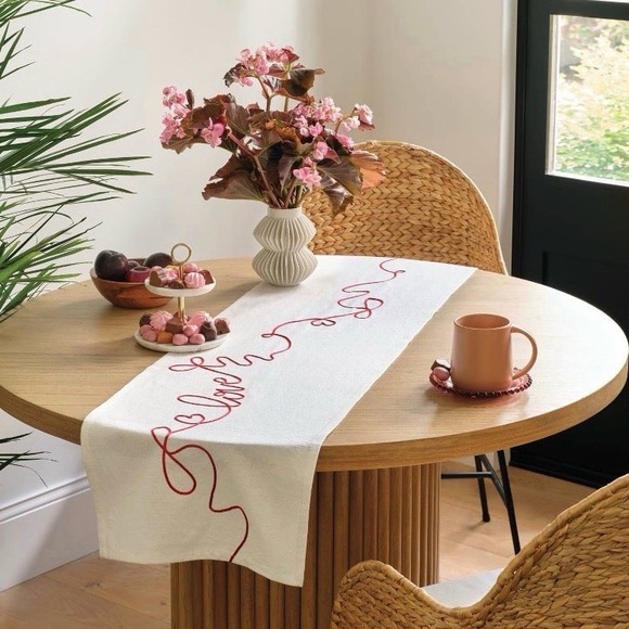 Red Ribbon Table Runner - Picture 2 of 4